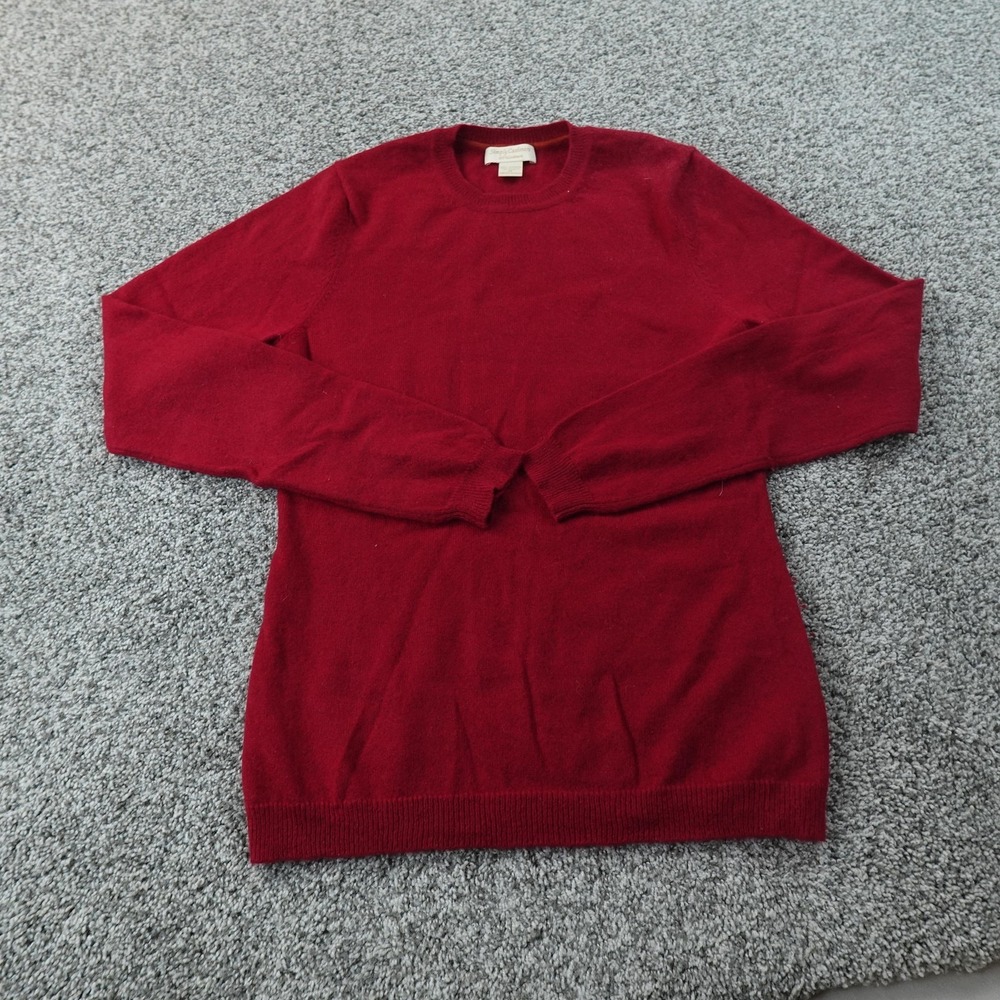 Simply Cashmere Sweater Womens M Red Pullover Crewneck Knit Soft Cozy Warm Top
